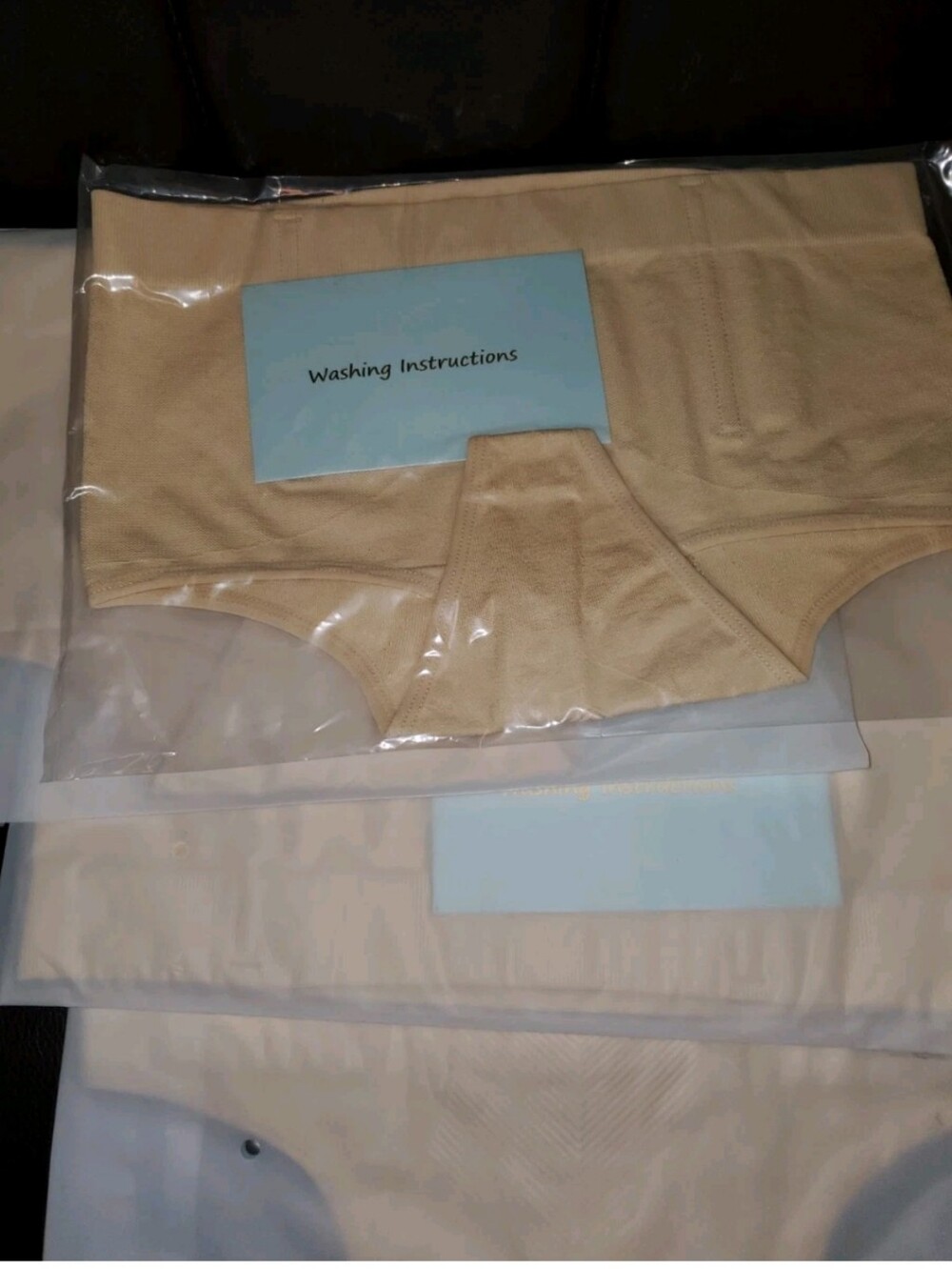4 Pairs Women  Beige High-Waist Tummy Control Thongs Size XL